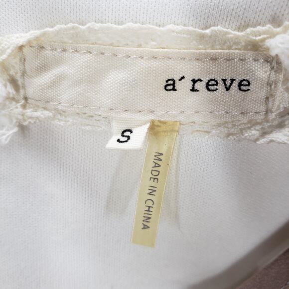 A'reve Women's Cream Floral Lace Contrast Sleeveless Dress Size Small - Picture 6 of 14